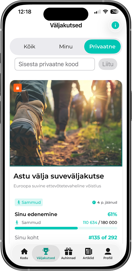 Kolm sammu väljakutses osalemiseks
